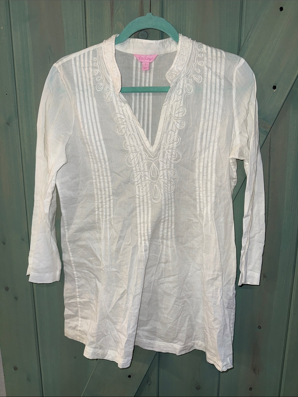 Lilly Pulitzer size S white beaded top